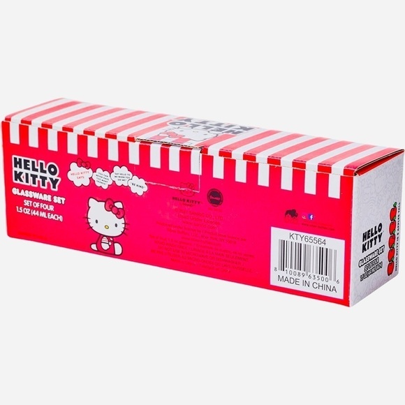 Silver Buffalo Hello Kitty Mini Shot Glass Set 1.5 Oz - Picture 5 of 8